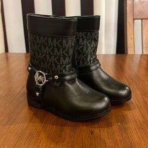 Michael Kors Emma Jacquard Boots black new Infant Toddlers Girls Size 7
